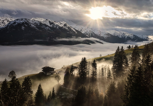 Nebelschleier im Salzachtal