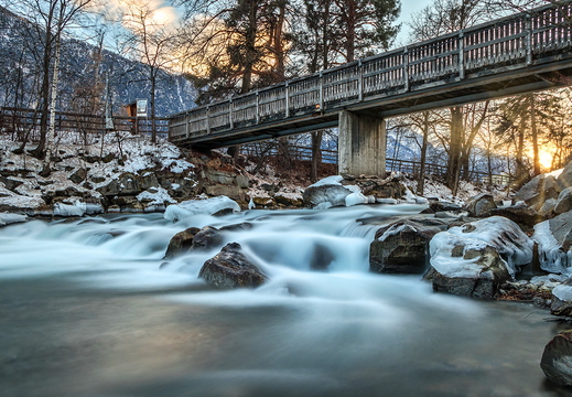 Sonnenkuss am Fluss in Lienz